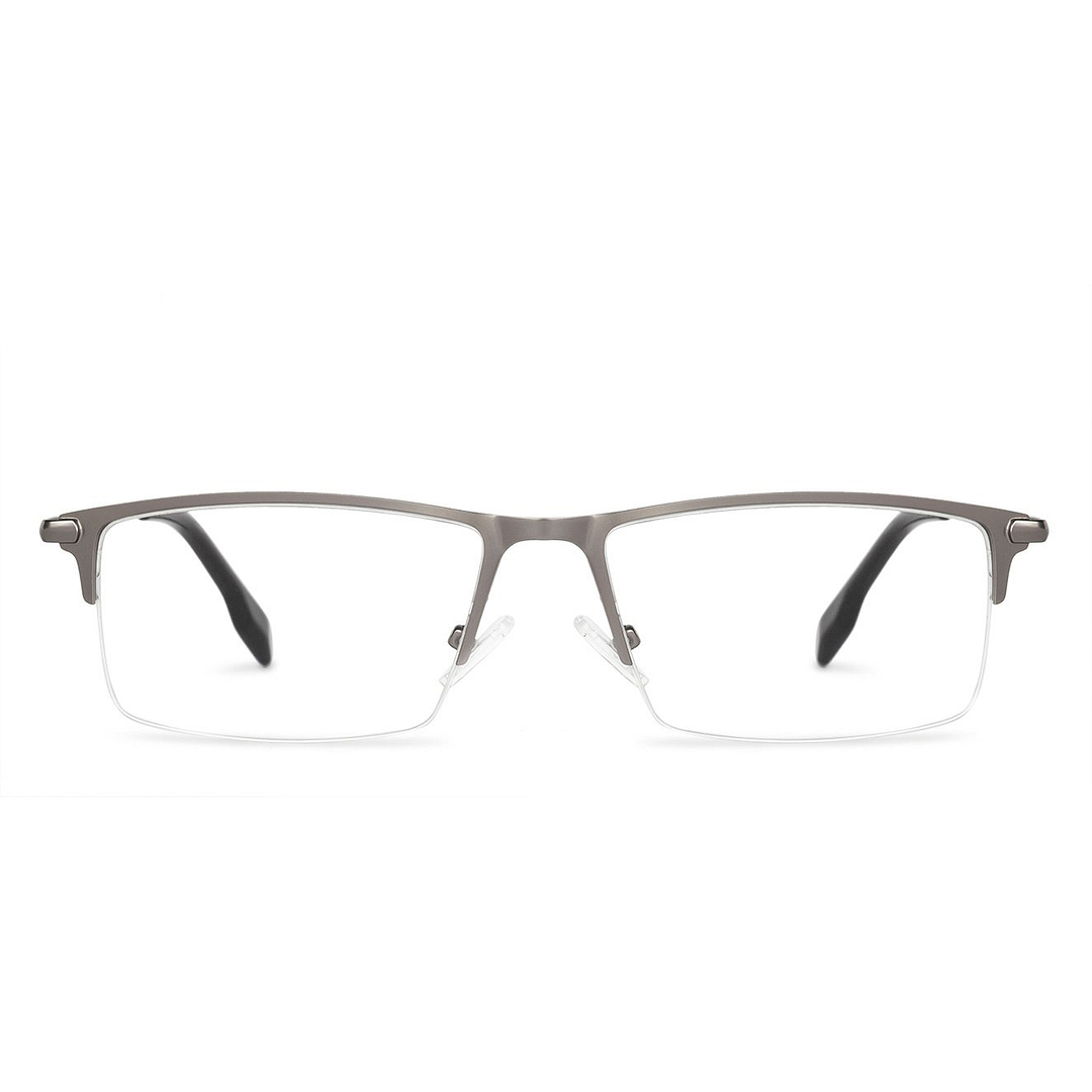 John Jacobs Online Gunmetal Half Rim Rectangle left side