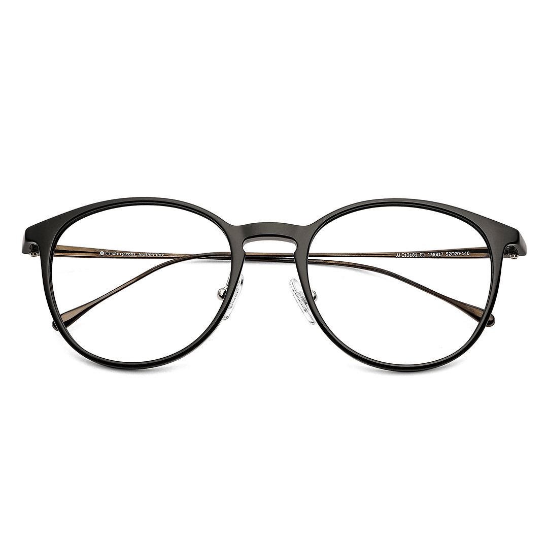 John Jacobs Online Black Full Rim Round left side