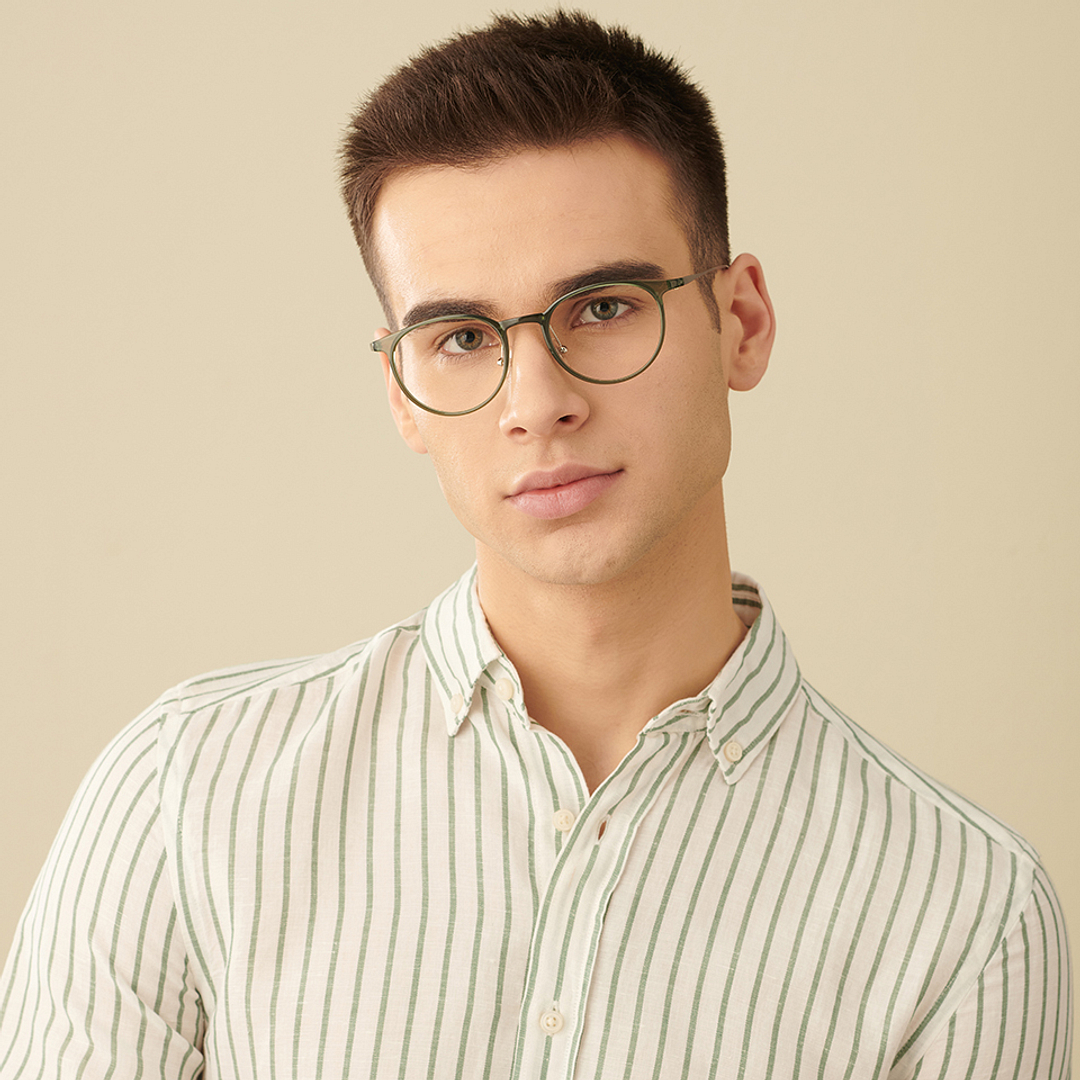 John Jacobs Bottle Green Full Rim Round right side