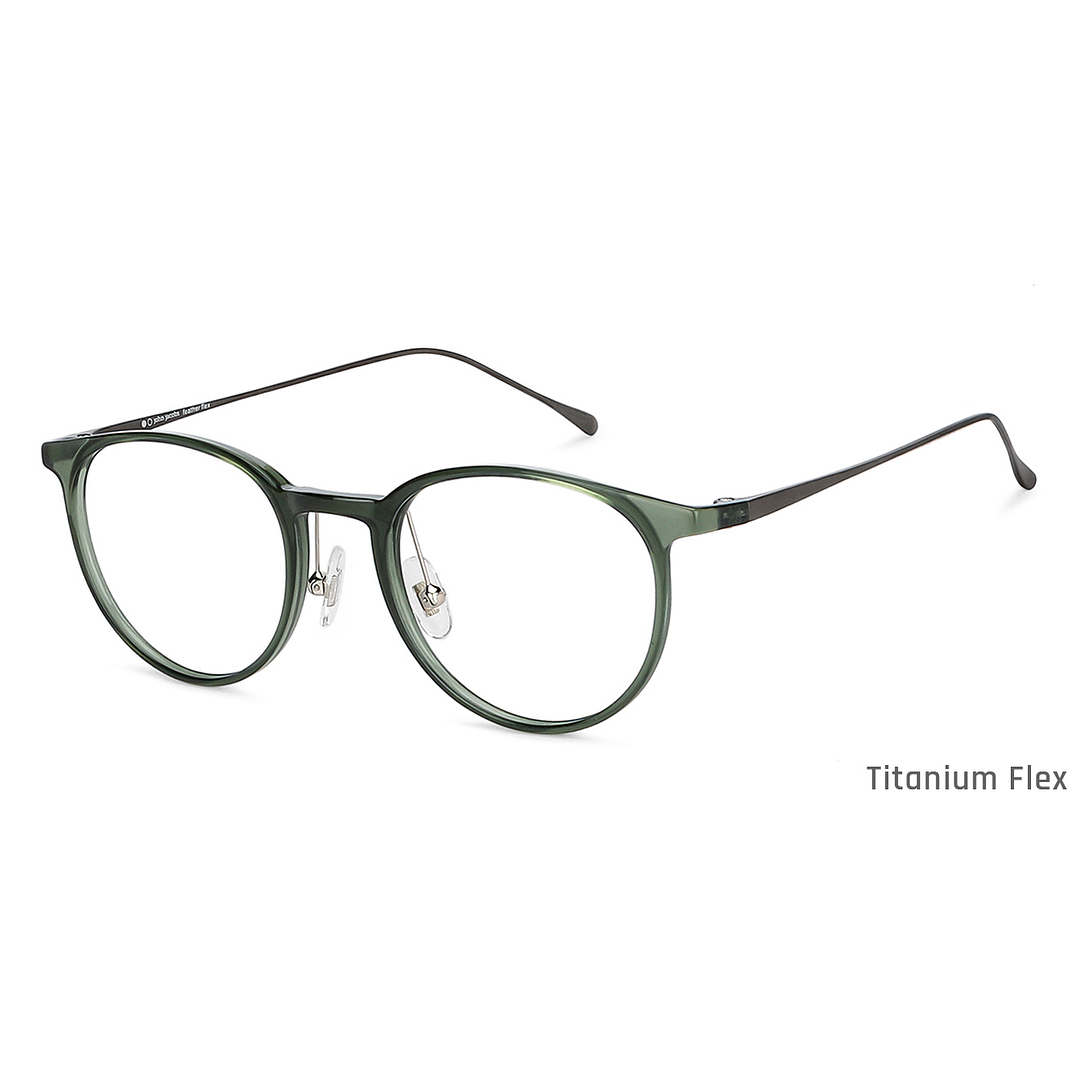 John Jacobs Bottle Green Full Rim Round right side