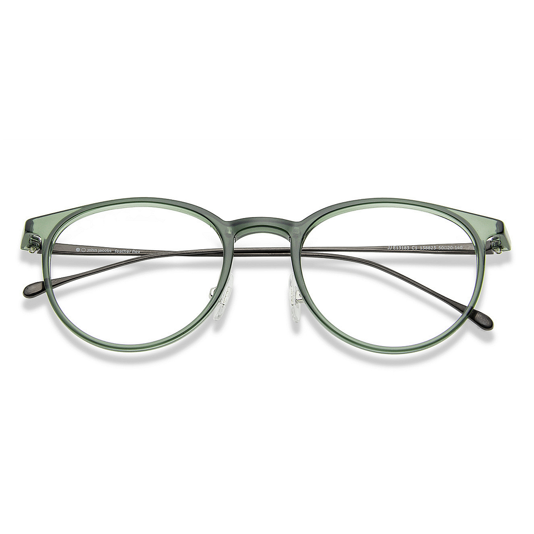 John Jacobs Bottle Green Full Rim Round left side