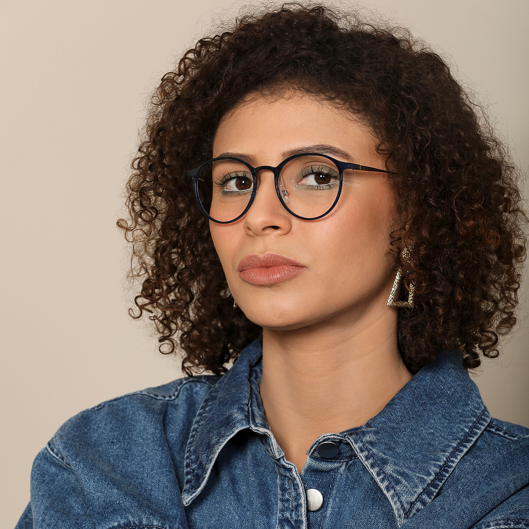 John Jacobs Online Sky Blue Full Rim Round right side