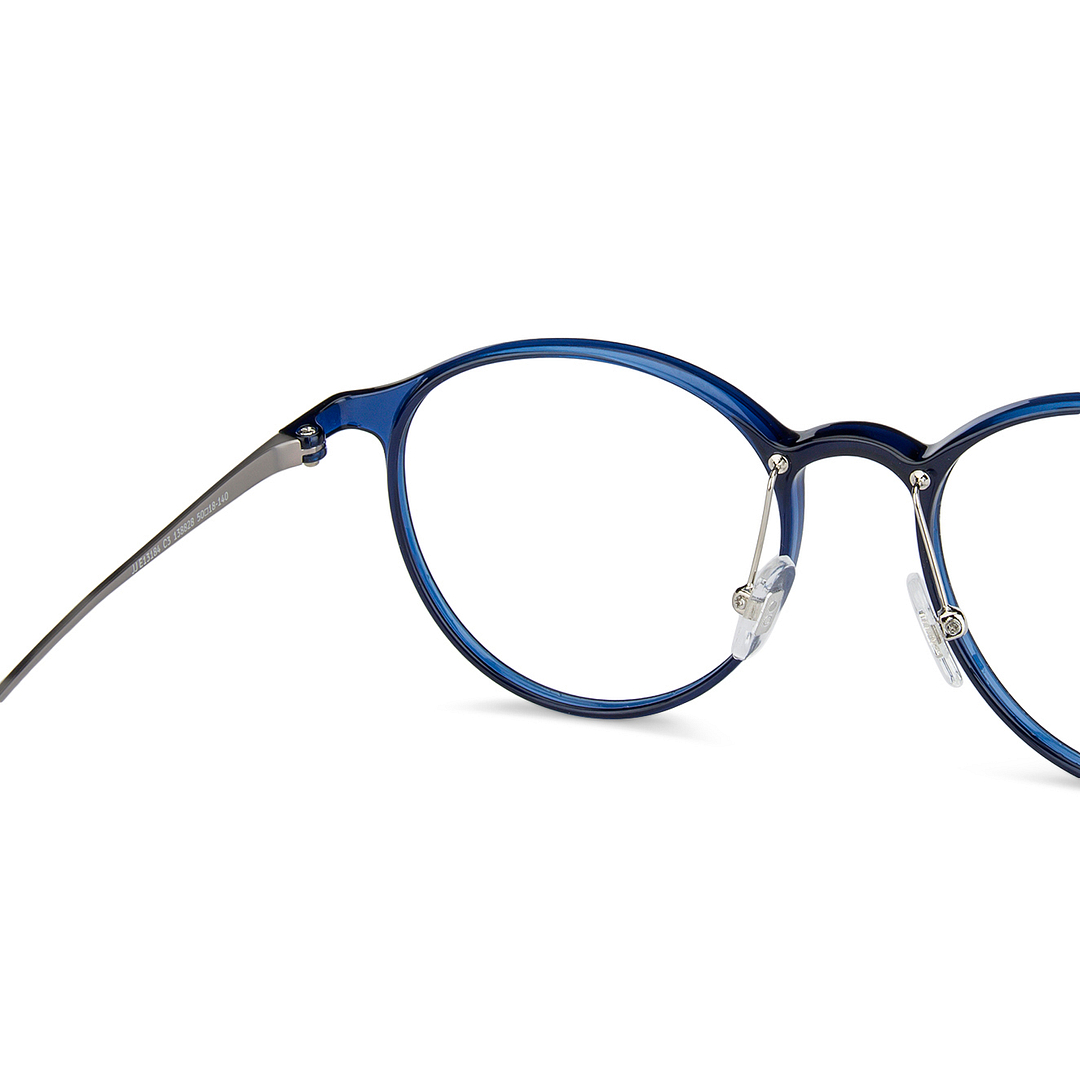John Jacobs Online Sky Blue Full Rim Round right side
