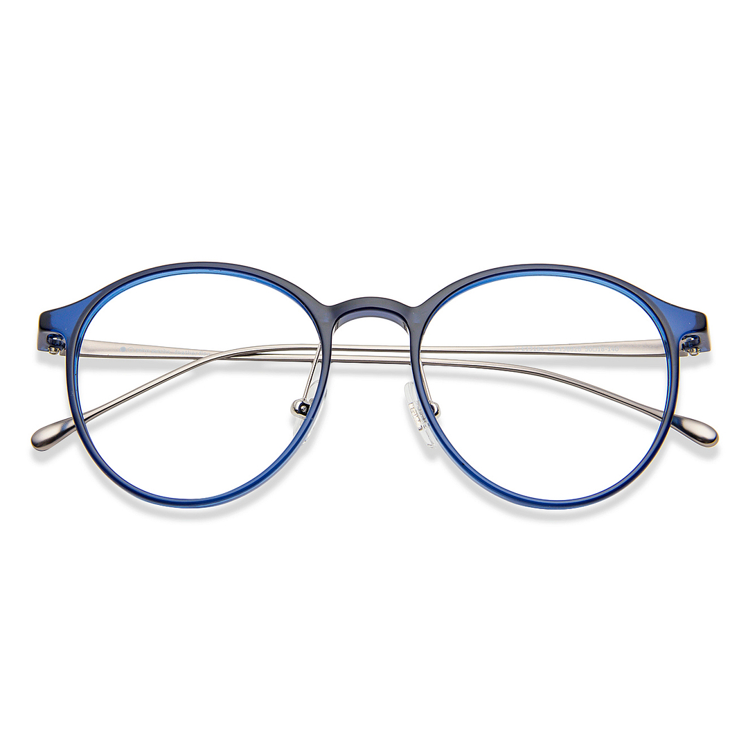 John Jacobs Online Sky Blue Full Rim Round left side