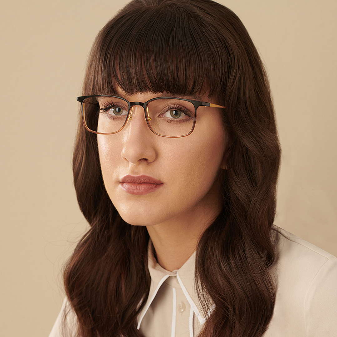 John Jacobs Online Dark Brown Full Rim Rectangle left side