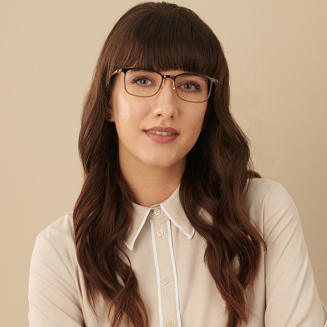 John Jacobs Online Dark Brown Full Rim Rectangle right side