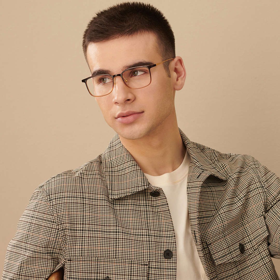 John Jacobs Online Dark Brown Full Rim Rectangle right side