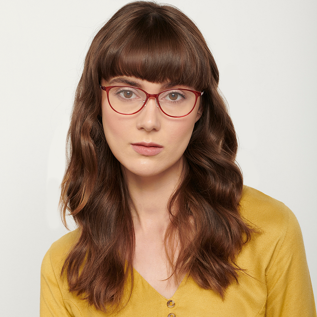 John Jacobs Online Red Full Rim Rectangle left side