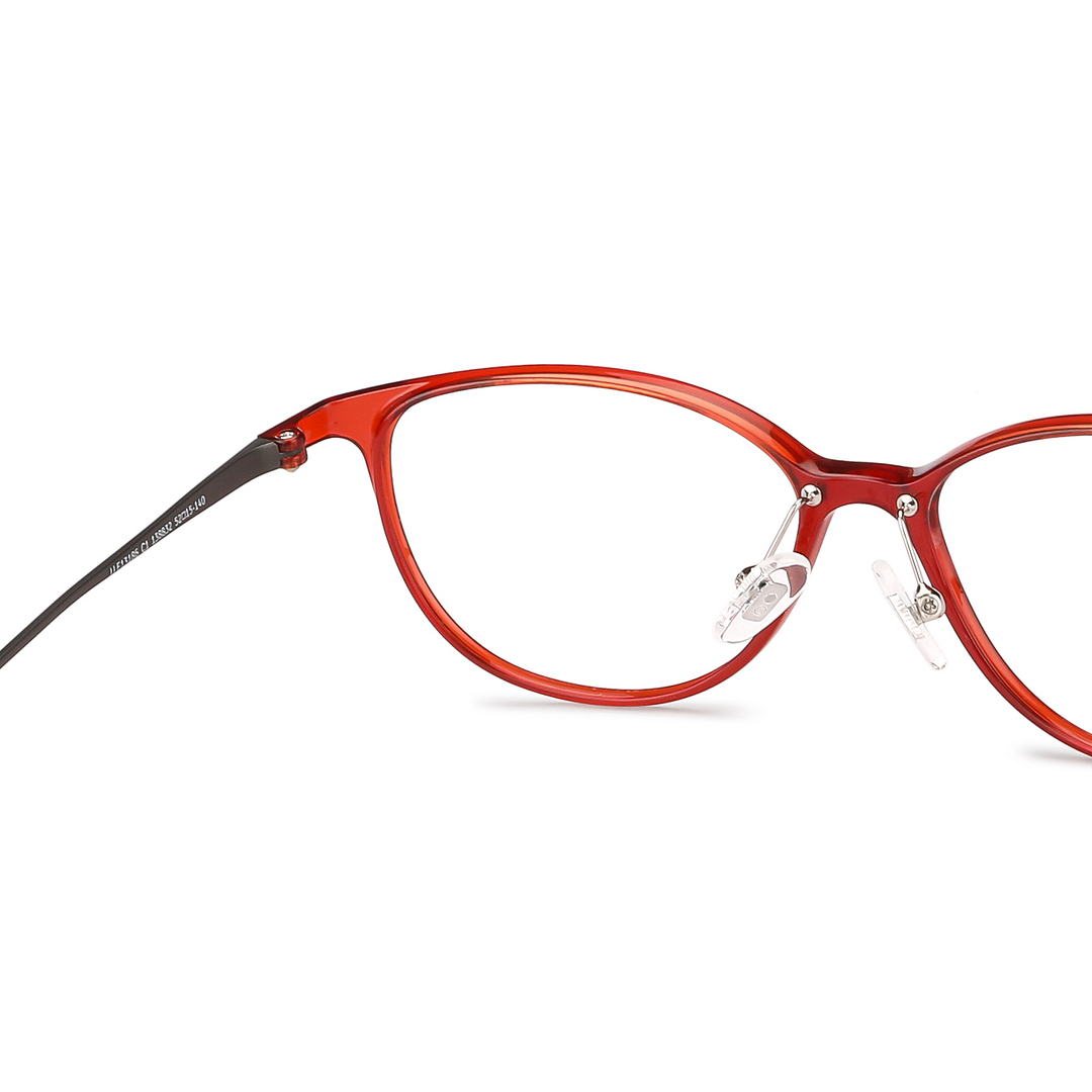 John Jacobs Online Red Full Rim Rectangle right side
