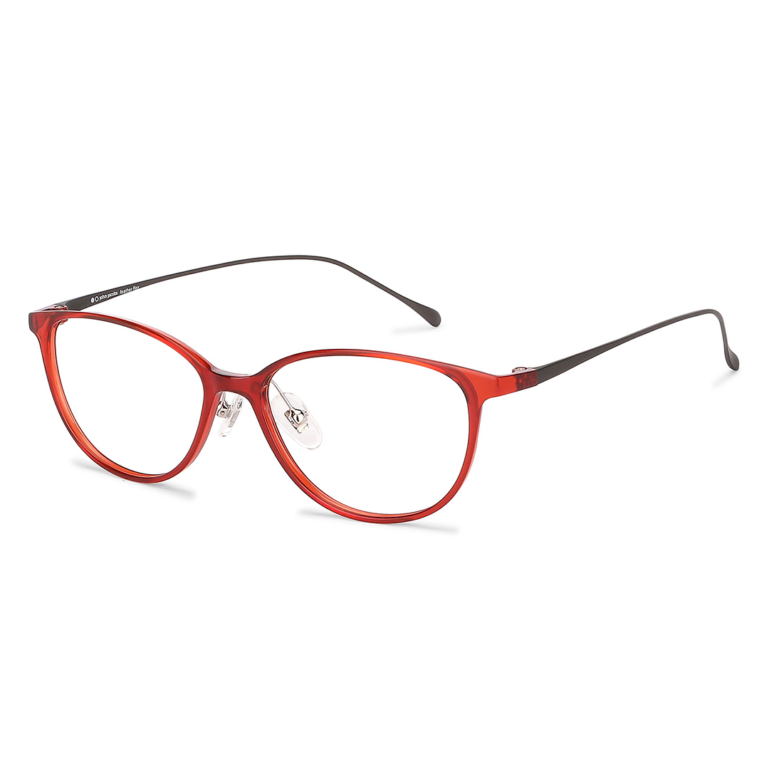 John Jacobs Online Red Full Rim Rectangle right side