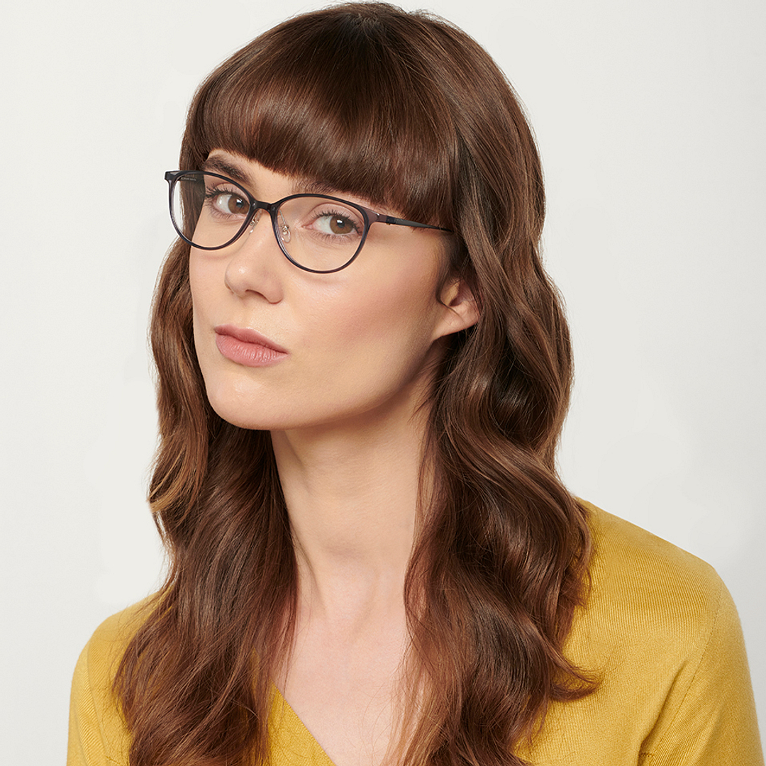 John Jacobs Dark Gray Full Rim Cat Eye right side