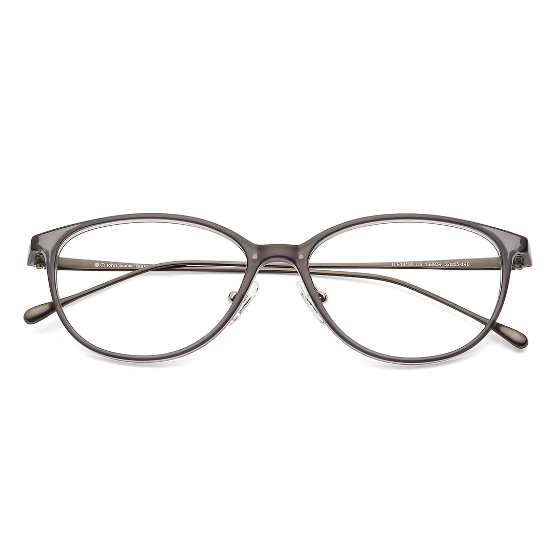 John Jacobs Dark Gray Full Rim Cat Eye left side