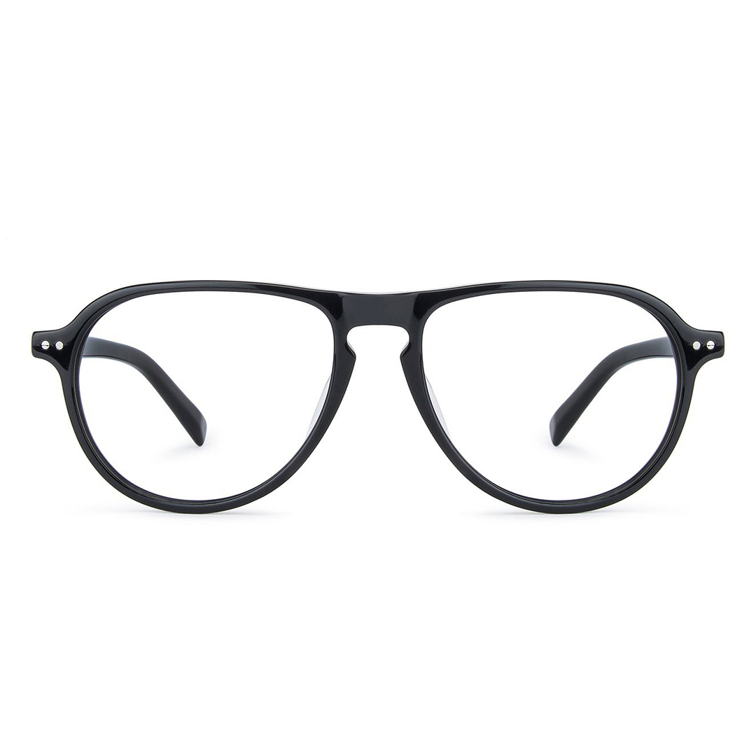 John Jacobs Online Black Full Rim Aviator right side