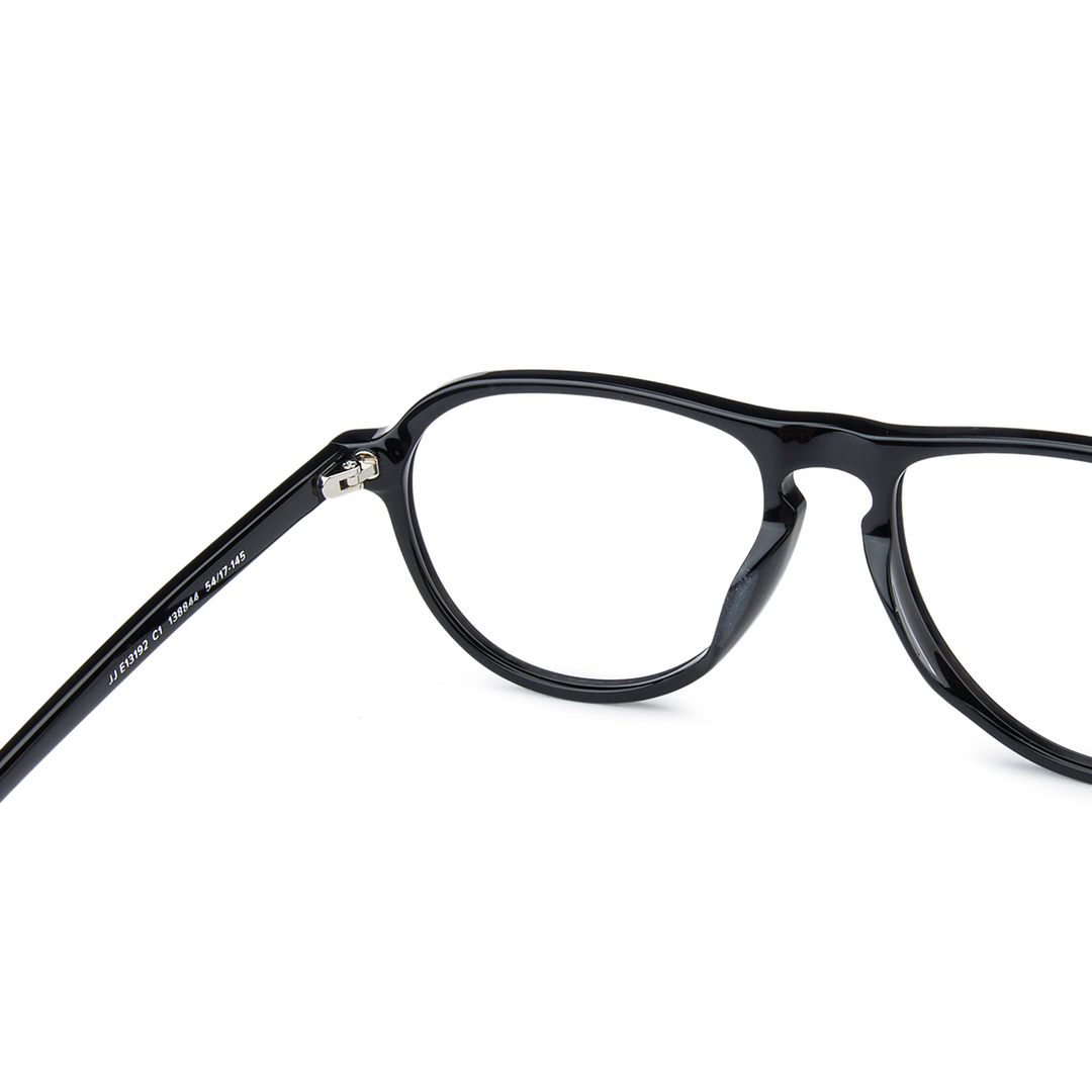 John Jacobs Online Black Full Rim Aviator right side