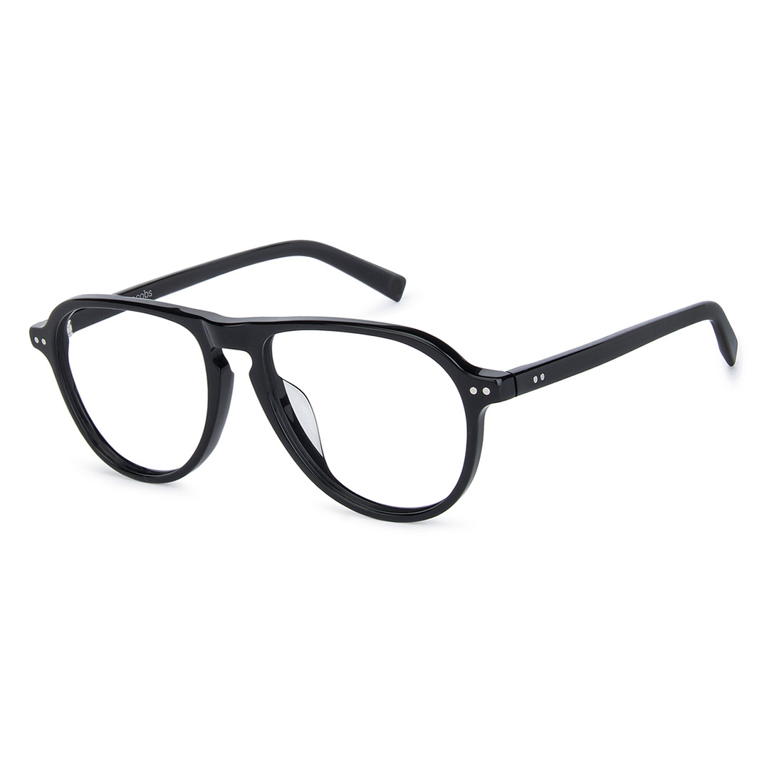 John Jacobs Online Black Full Rim Aviator left side