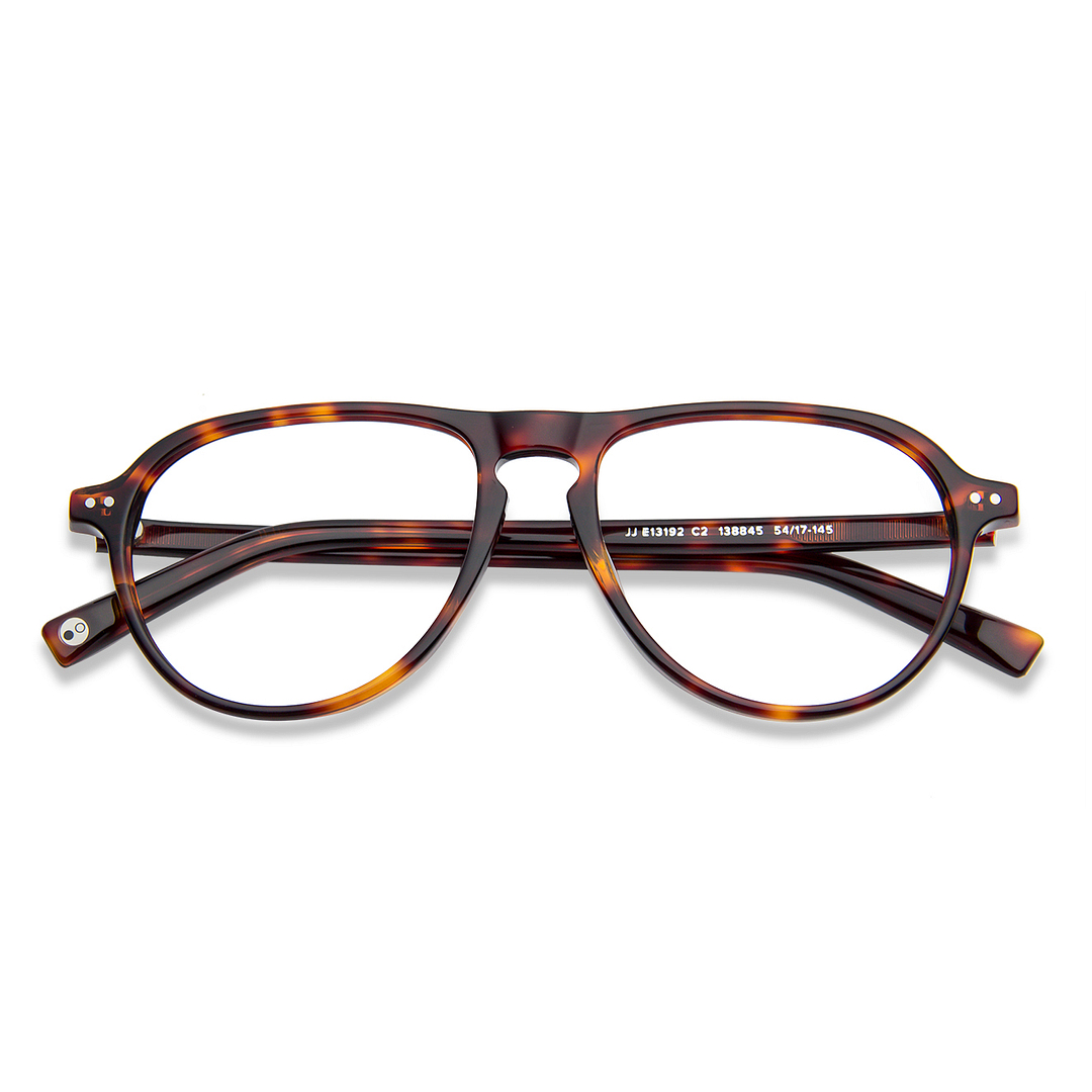 John Jacobs Online Light Brown Full Rim Aviator left side