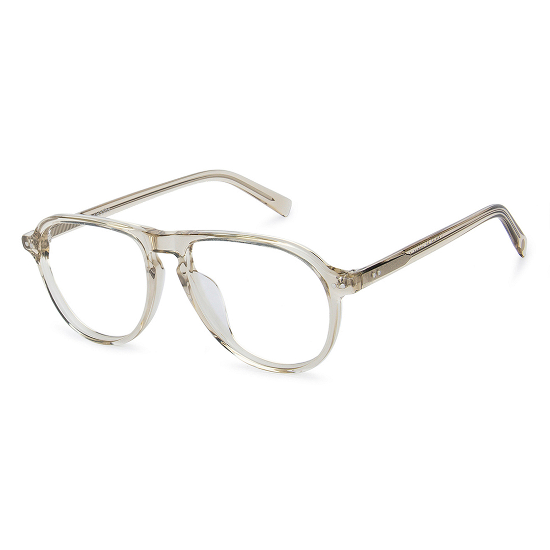 John Jacobs Online Crystal Transparent Full Rim Aviator left side
