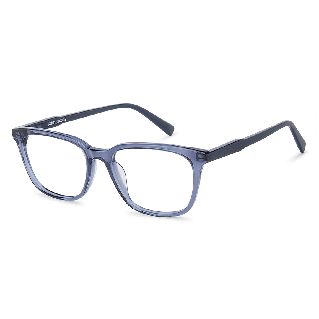 John Jacobs Screen Glasses Blue Transparent Full Rim Square right side