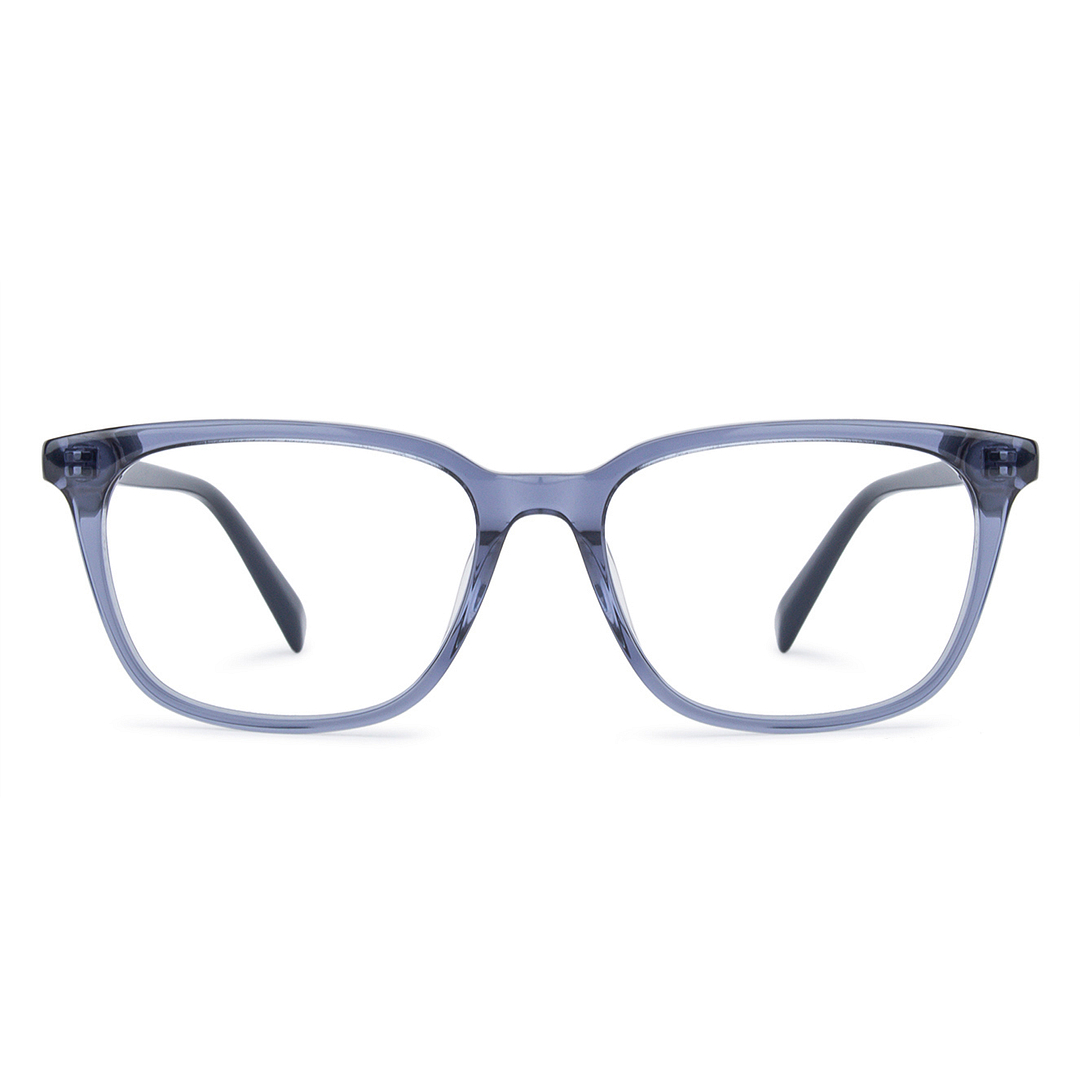 John Jacobs Screen Glasses Blue Transparent Full Rim Square left side