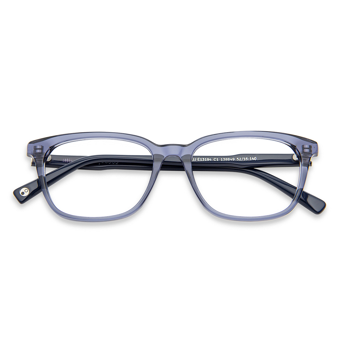 John Jacobs Screen Glasses Blue Transparent Full Rim Square left side