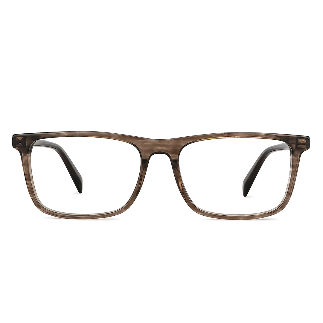 John Jacobs Screen Glasses Brown Transparent Full Rim Rectangle left side