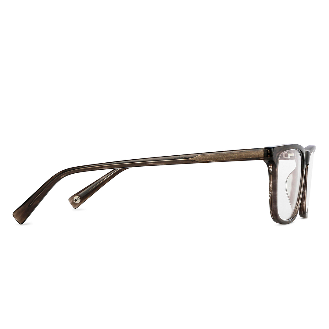 John Jacobs Screen Glasses Brown Transparent Full Rim Rectangle left side