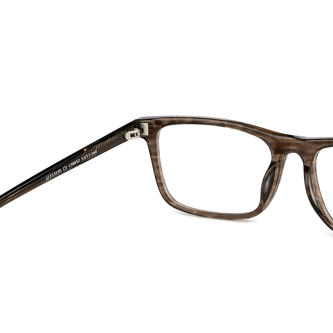 John Jacobs Screen Glasses Brown Transparent Full Rim Rectangle right side