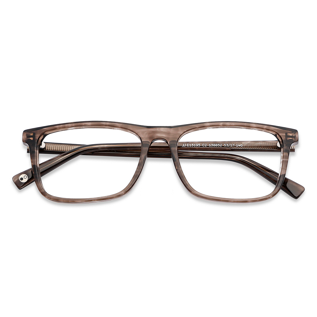 John Jacobs Screen Glasses Brown Transparent Full Rim Rectangle left side