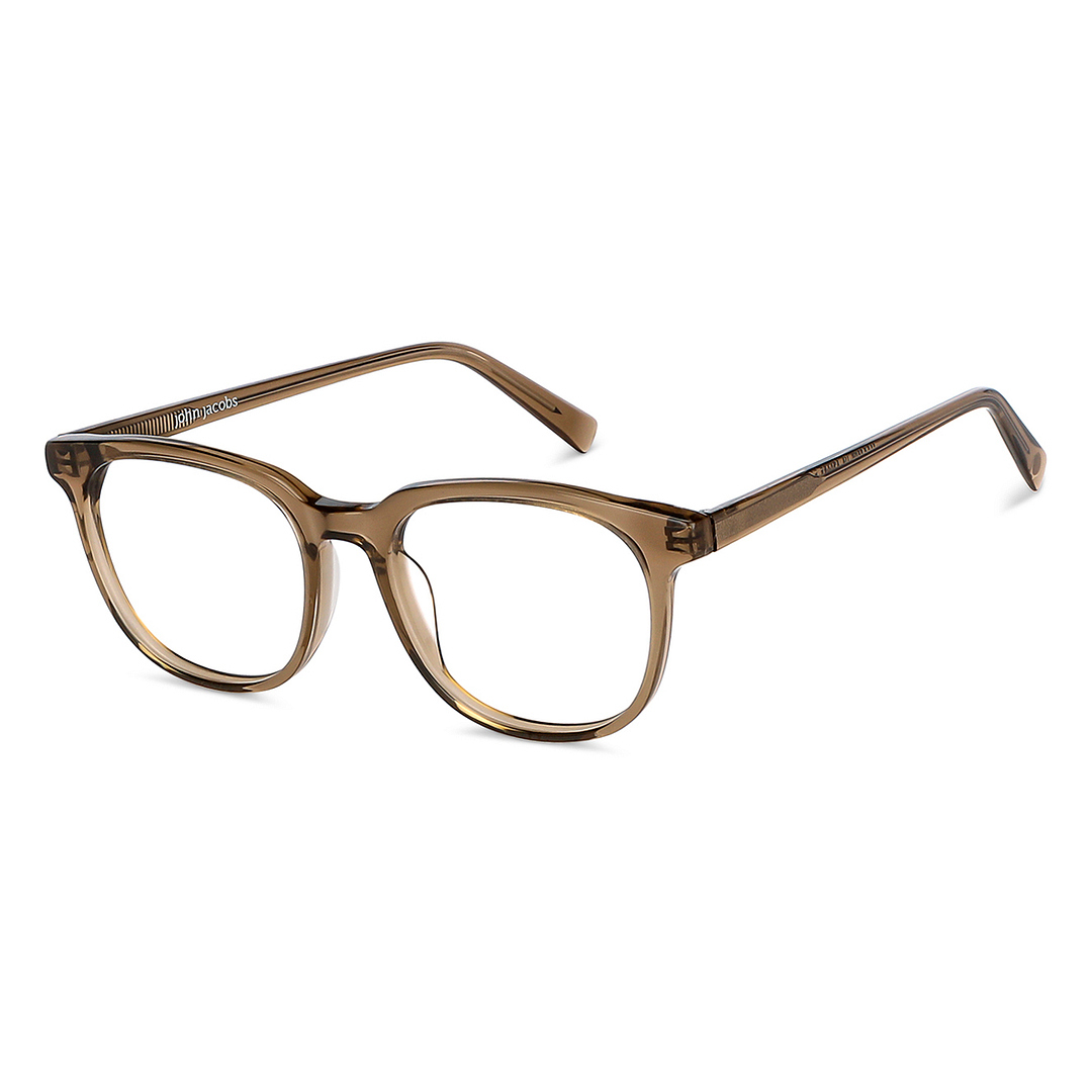 John Jacobs Light Brown Full Rim Square right side
