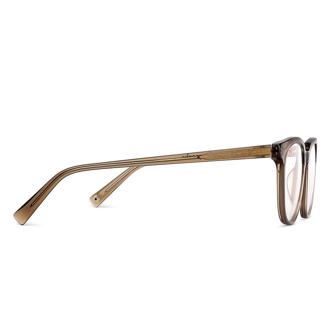 John Jacobs Light Brown Full Rim Square left side