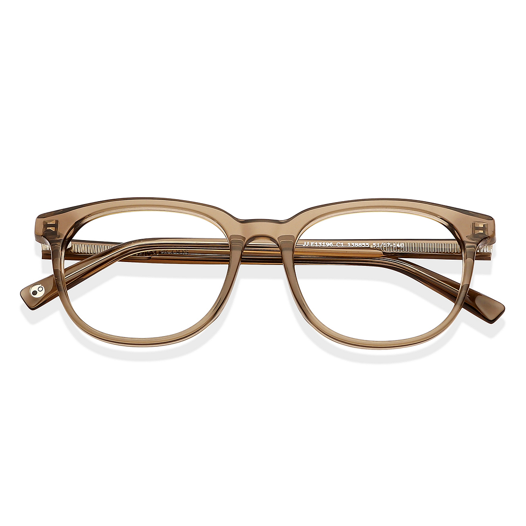 John Jacobs Light Brown Full Rim Square left side