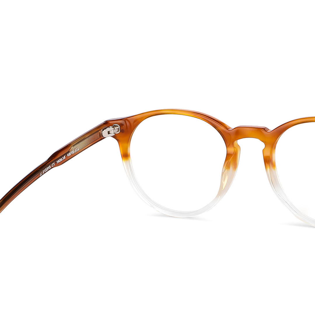 John Jacobs Brown Transparent Full Rim Round right side