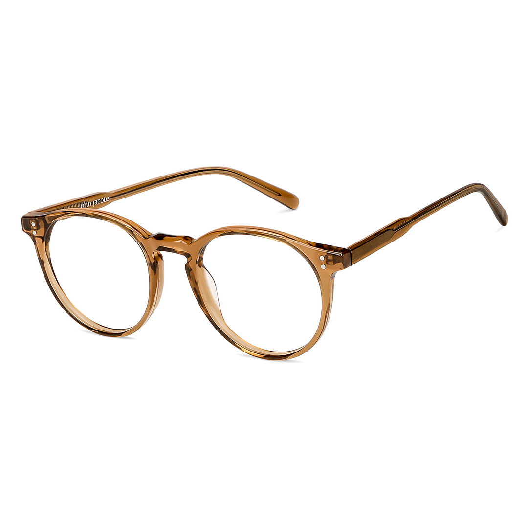 John Jacobs Online Light Brown Full Rim Round left side