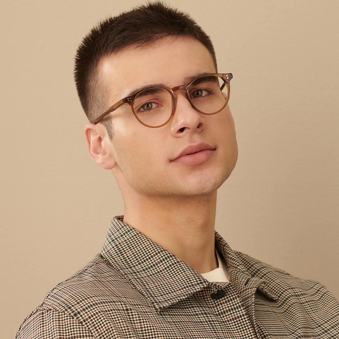 John Jacobs Online Light Brown Full Rim Round right side