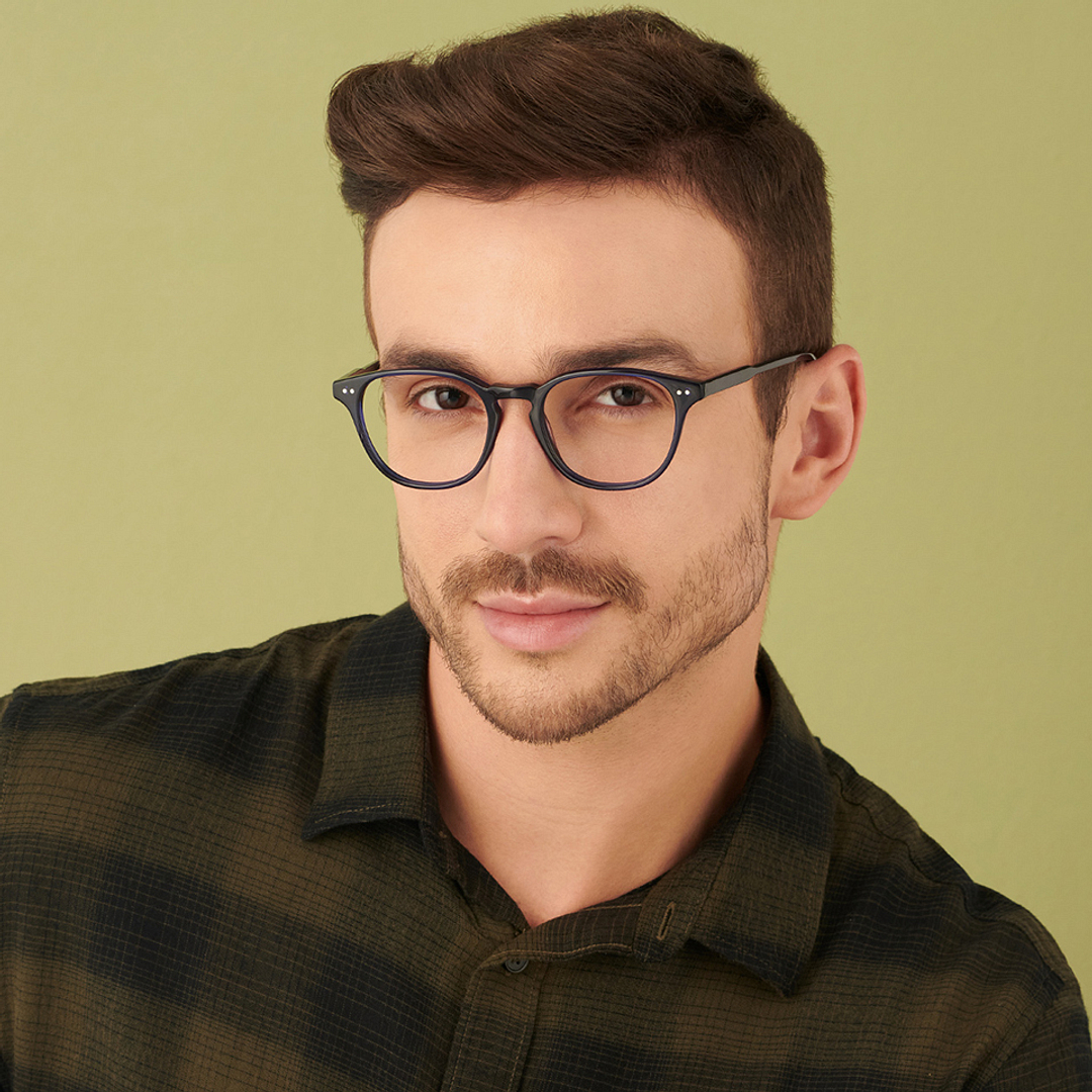 John Jacobs Online Sky Blue Full Rim Square right side