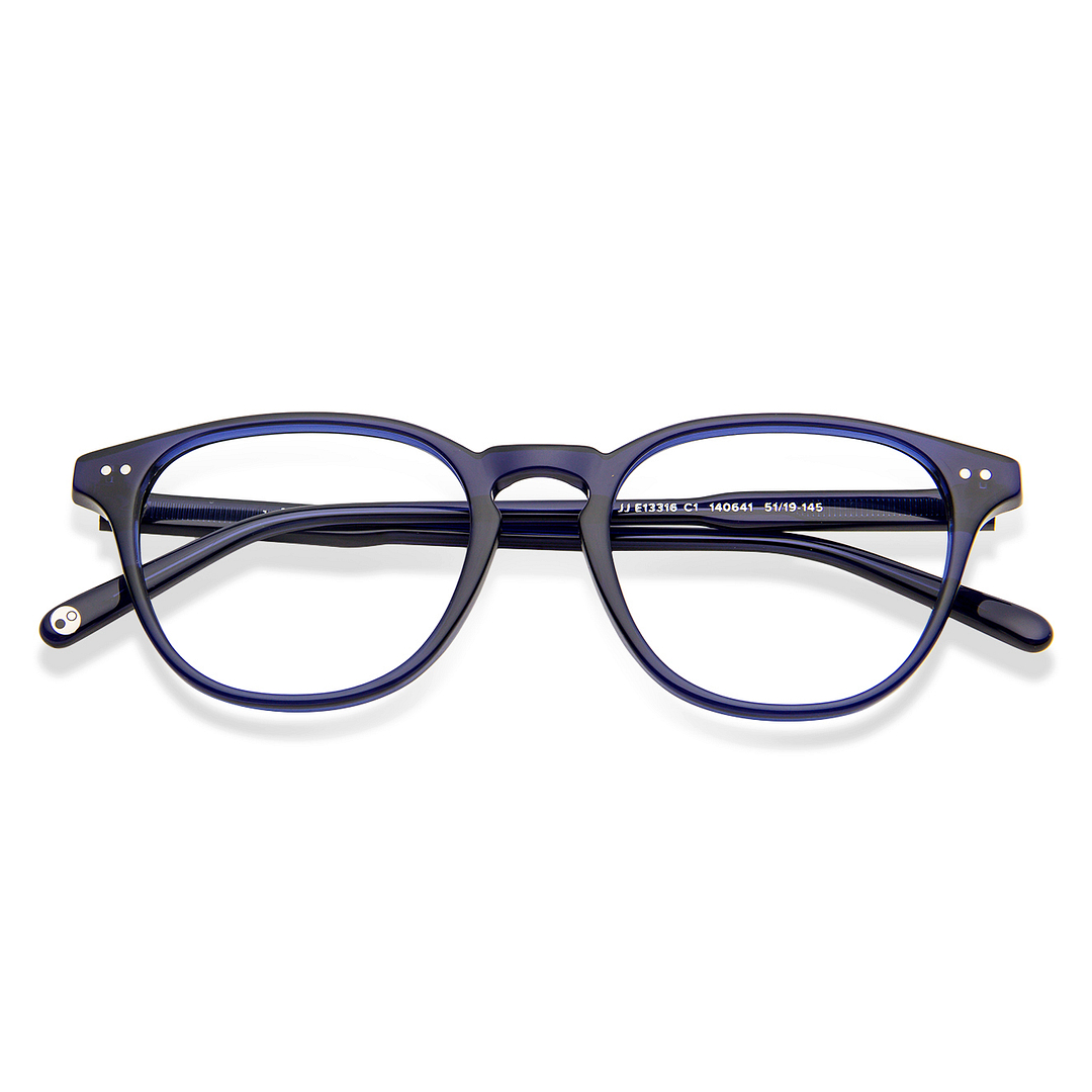 John Jacobs Online Sky Blue Full Rim Square left side