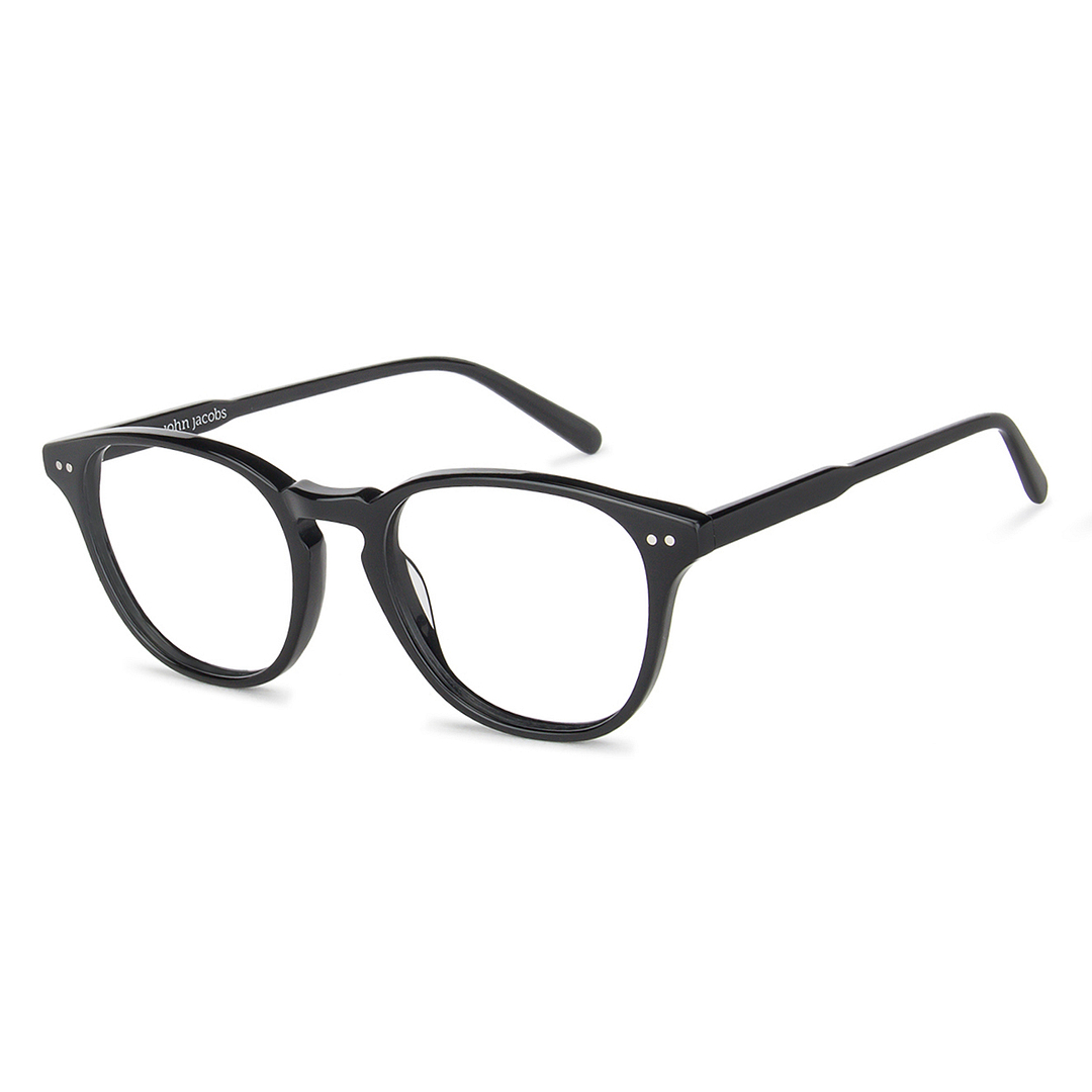 John Jacobs Online Black Full Rim Round left side