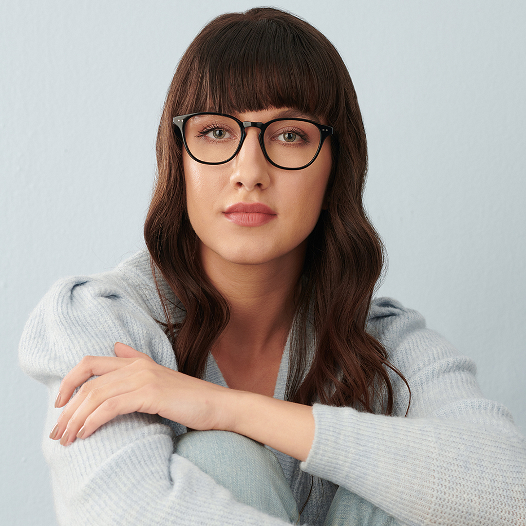 John Jacobs Online Black Full Rim Round right side