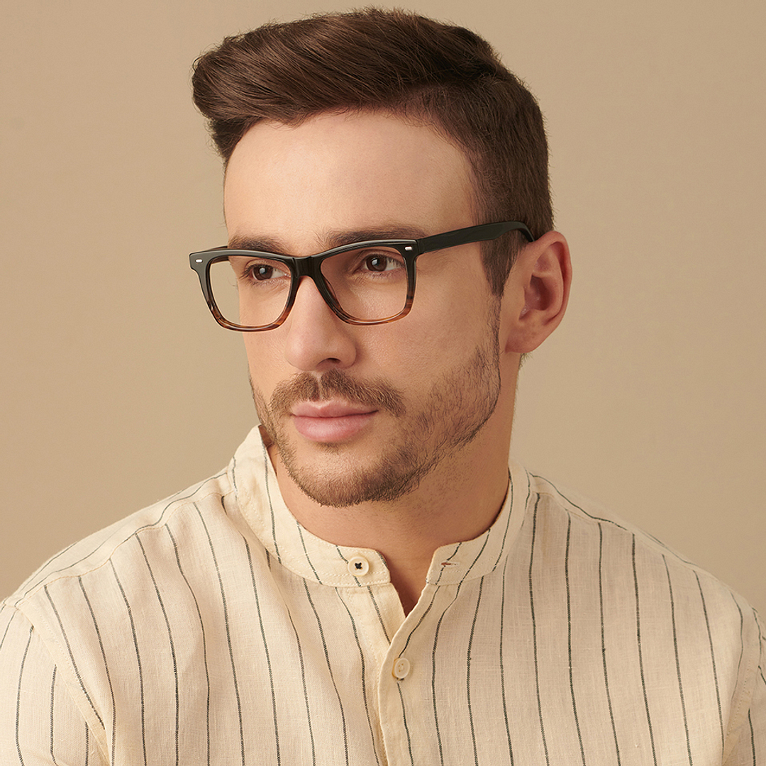 John Jacobs Online Dark Brown Full Rim Square left side