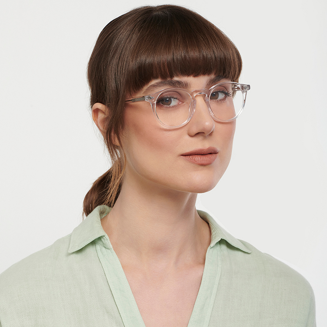 John Jacobs Online Crystal Transparent Full Rim Round right side