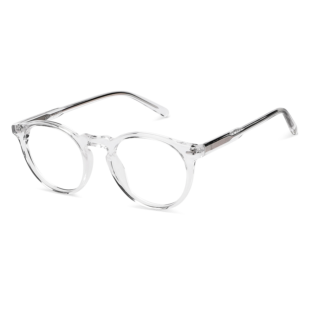 John Jacobs Online Crystal Transparent Full Rim Round left side