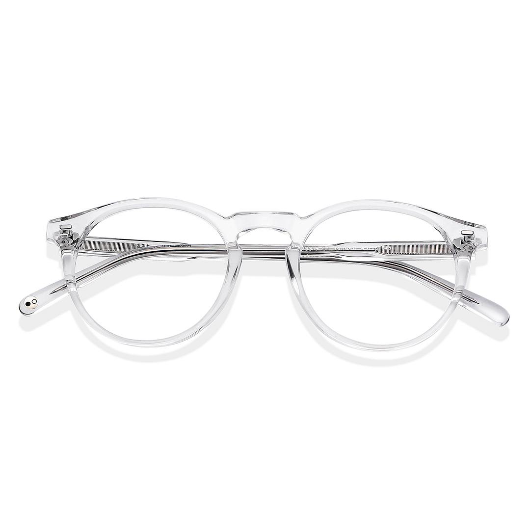 John Jacobs Online Crystal Transparent Full Rim Round left side