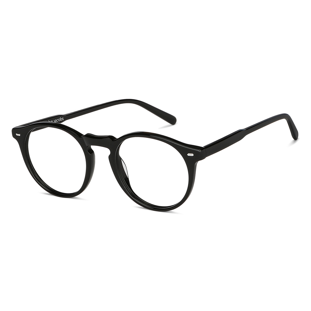 John Jacobs Black Full Rim Round right side