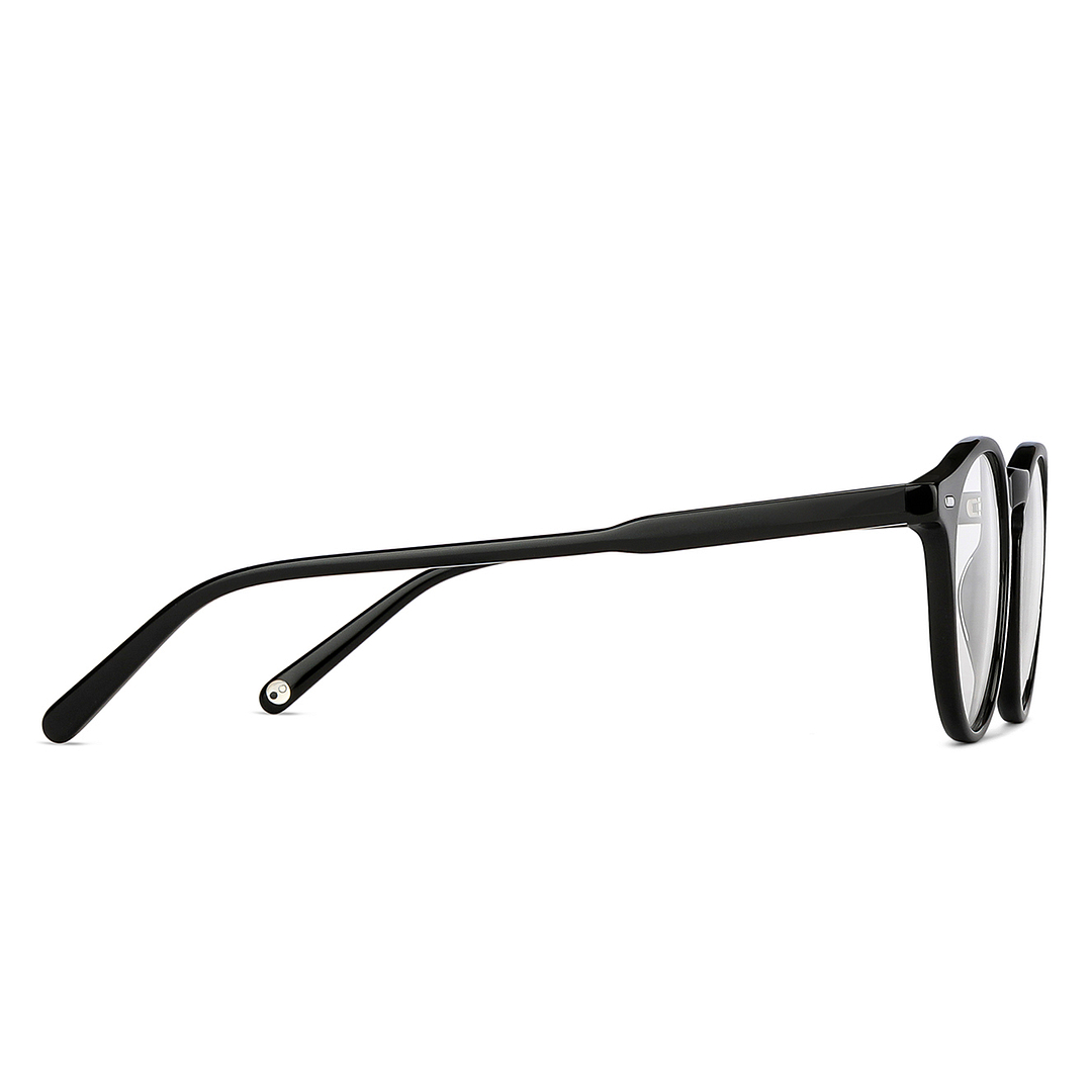 John Jacobs Black Full Rim Round left side