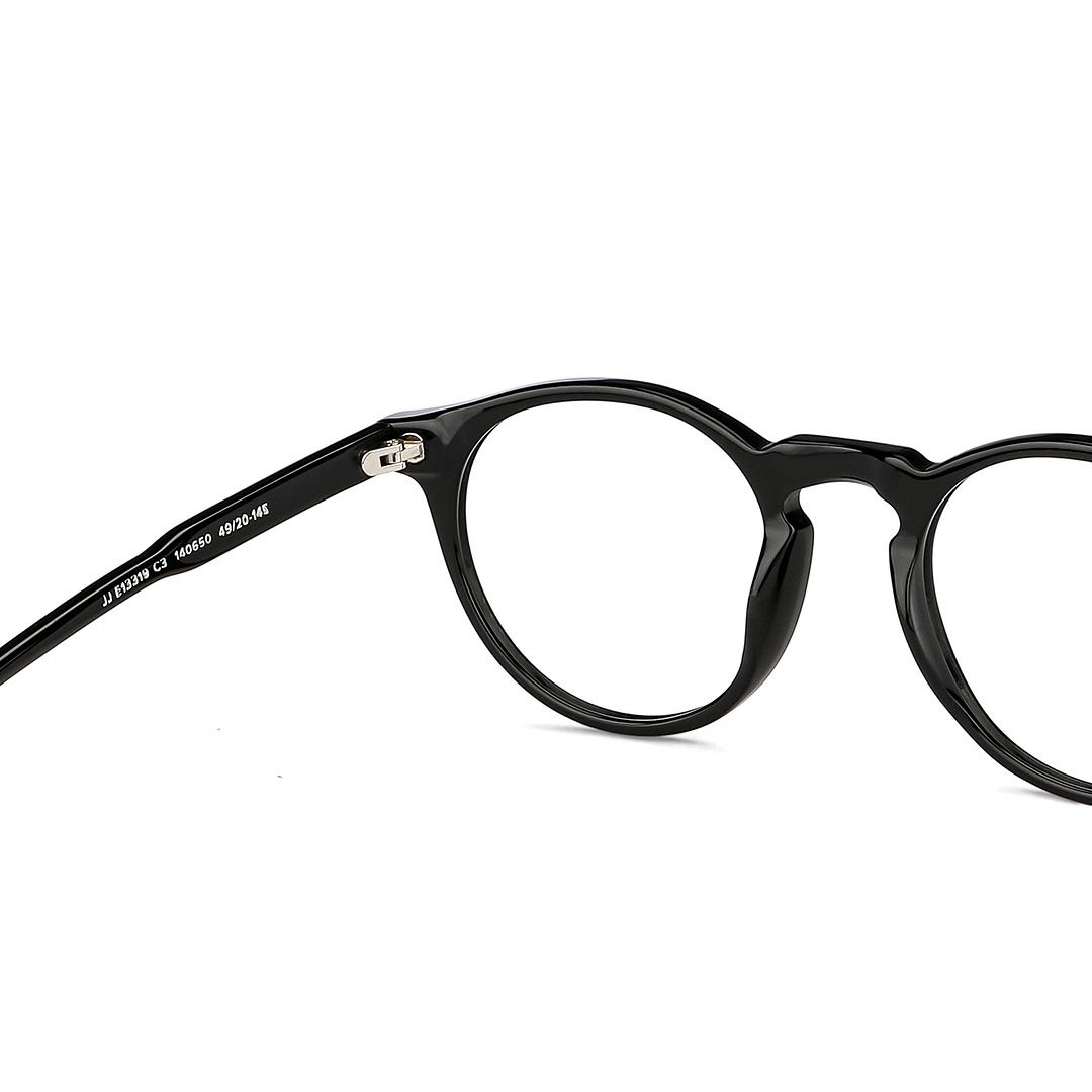 John Jacobs Black Full Rim Round right side