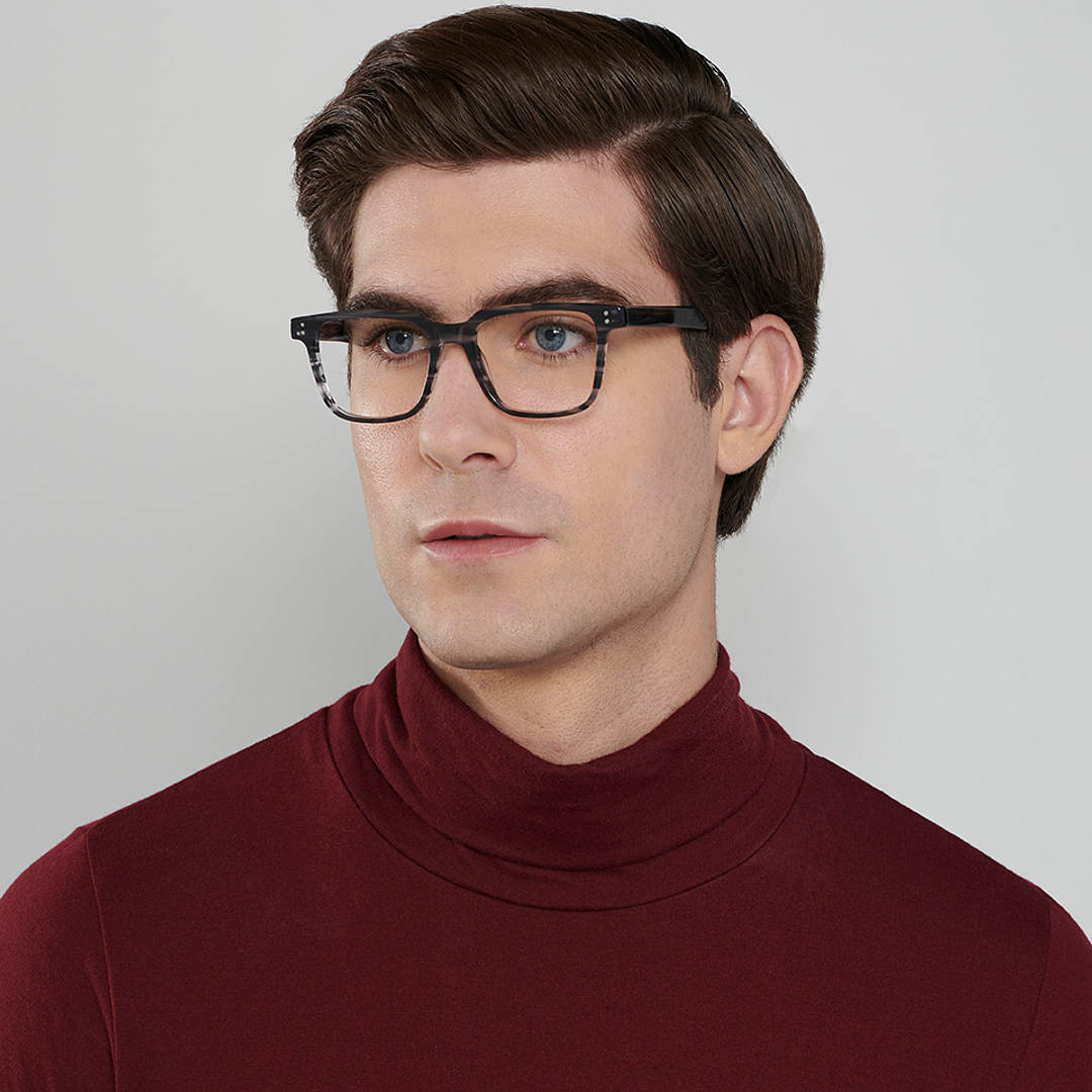 John Jacobs Online Dark Gray Full Rim Square right side