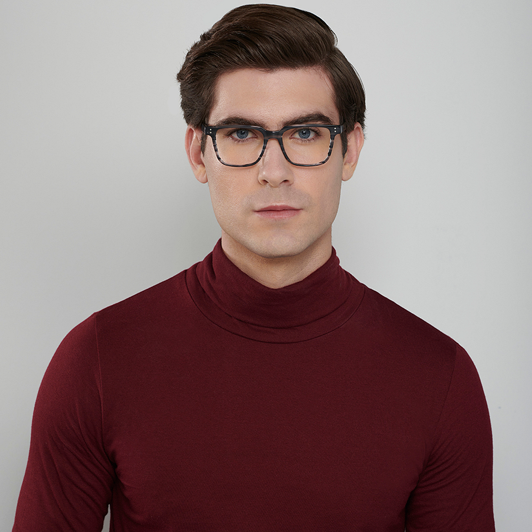 John Jacobs Online Dark Gray Full Rim Square left side