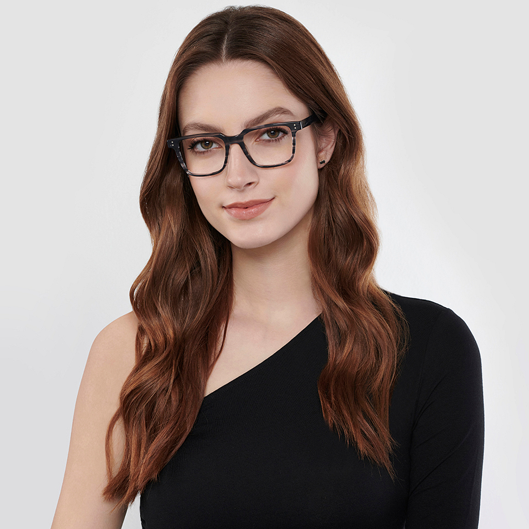 John Jacobs Online Dark Gray Full Rim Square left side