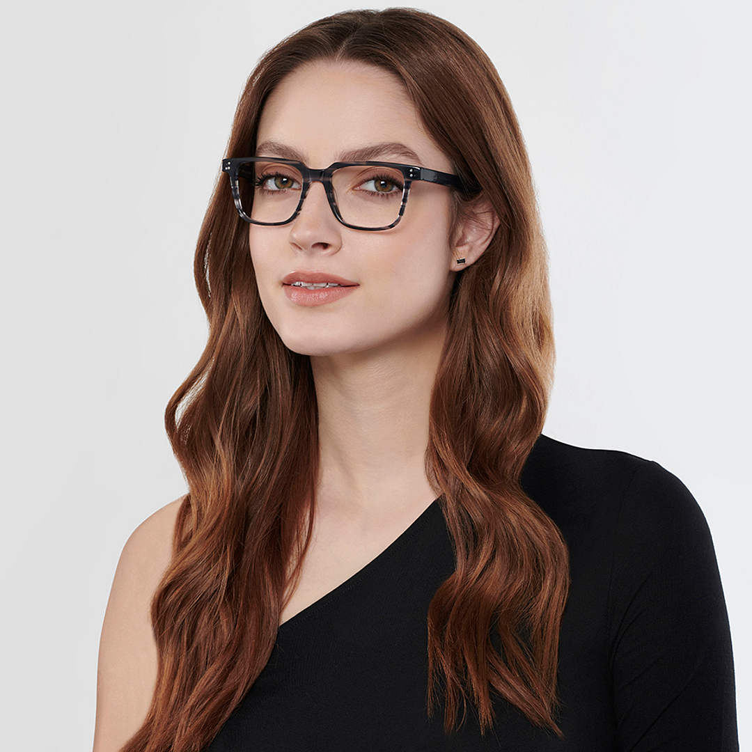 John Jacobs Online Dark Gray Full Rim Square right side