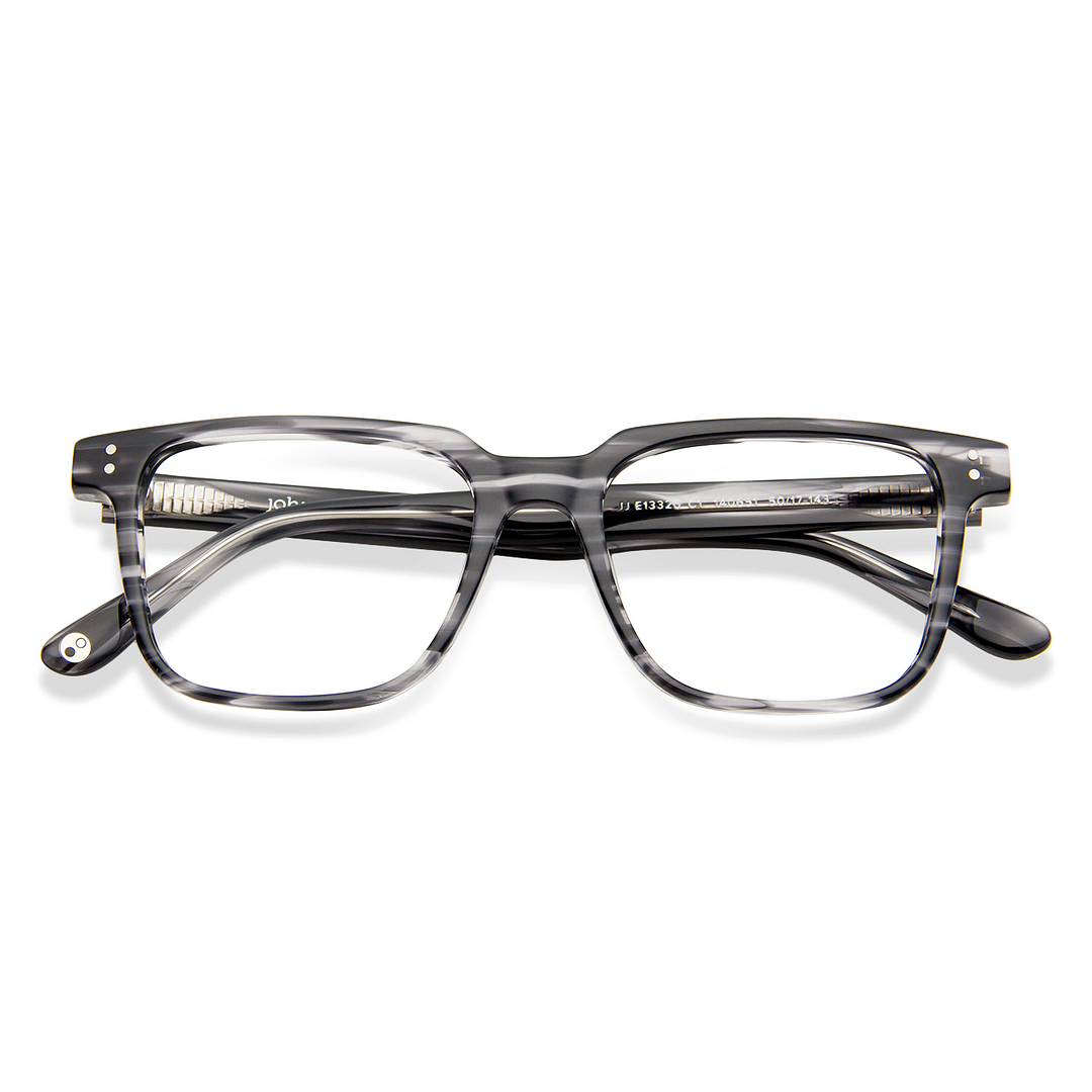 John Jacobs Online Dark Gray Full Rim Square left side